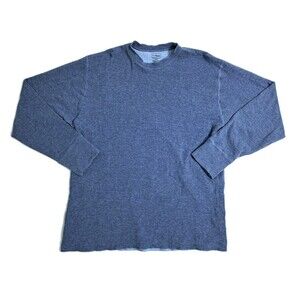 LL Bean Shirt Two-Layer River Driver Wool Nylon Cotton Blue Mens Large 237757